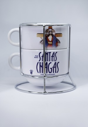 KIT 2 XÍCARAS  - JESUS DAS SANTAS CHAGAS