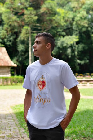 CAMISETA UNISSEX SAGRADO CORAÇÃO - BRANCA - P
