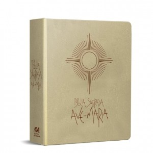 BÍBLIA SAGRADA AVE MARIA - CAPA EUCARISTIA - LETRA MÉDIA