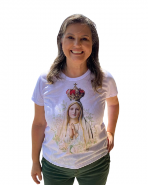 CAMISETA N.S DE FÁTIMA - BRANCA - P  