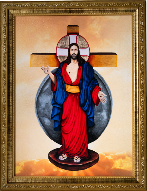QUADRO JESUS DAS SANTA CHAGAS  35x45
