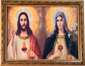 QUADRO DE PAREDE SAGRADO CORAÇÃO 35X45