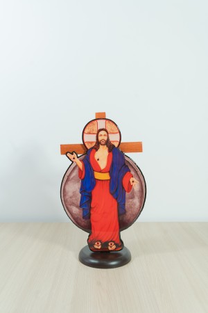 ADORNO DE MESA JESUS DAS SANTAS CHAGAS - 28 CM