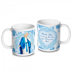 CANECA NOSSA SRA DAS GRAÇAS  BRANCA 