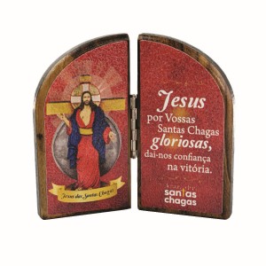 ORAÇÃO DE MESA JESUS DAS SANTAS CHAGAS 9 CM