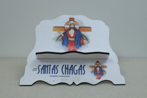 PORTA BÍBLIA JESUS DAS SANTAS CHAGAS 36 cm x 31 cm
