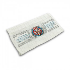 TOALHA DE ROSTO MEDALHA DE SÃO BENTO - SAINDO DE LINHA 