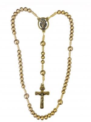 TERÇO DOURADO JESUS DAS SANTAS CHAGAS VAZADO