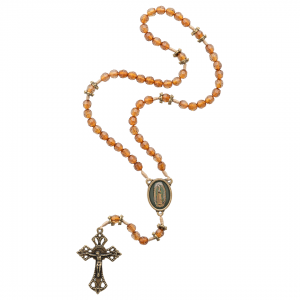 TERÇO NOSSA SENHORA DE GUADALUPE - CRISTAL ACRÍLICO