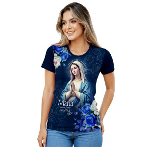 BABY LOOK AZUL - NOSSA SENHORA - G
