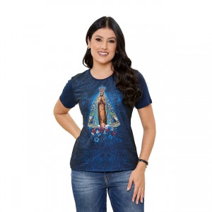 BABY LOOK AZUL - NOSSA SENHORA APARECIDA - P