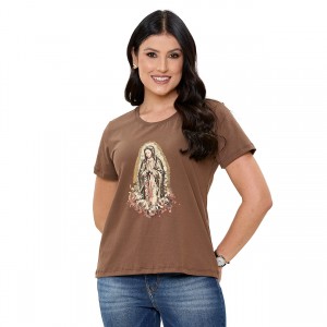 BABY LOOK MARROM - NOSSA SENHORA DE GUADALUPE - G