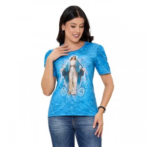 BABY LOOK AZUL - NOSSA SENHORA DAS GRAÇAS - P