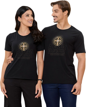 CAMISETA UNISSEX PRETA - SÃO BENTO - G