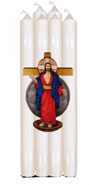 VELA JESUS DAS SANTAS CHAGAS - 9 CM PEQUENA 