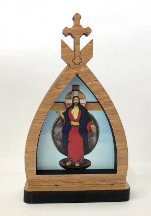 CAPELA PEQUENA SANTAS CHAGAS - 9 CM
