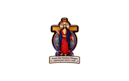 MEDALHA DE PORTA MDF SANTA CHAGAS