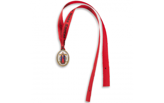 MEDALHA COM FITA - JESUS DAS SANTAS CHAGAS E NOSSA SENHORA DO CARMO