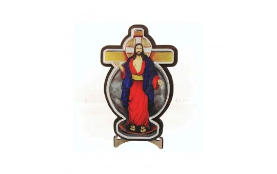 ADORNO DE MESA JESUS DAS SANTAS CHAGAS - 19CM