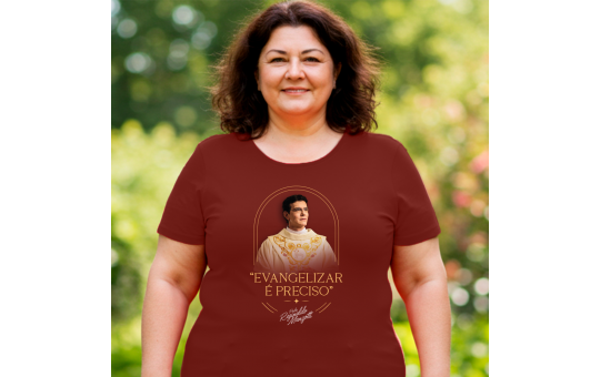 CAMISETA UNISSEX BORDÔ - PADRE REGINALDO MANZOTTI M