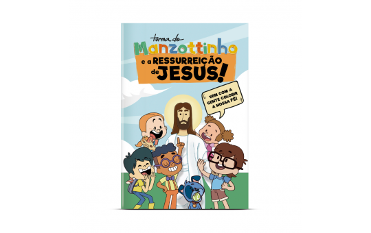 LIVRO DE COLORIR - A RESSURREIÇÃO DE JESUS COM CARTELA DE ADESIVO