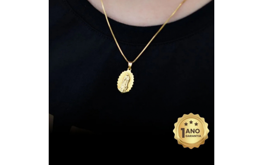 COLAR SEMIJOIA - NOSSA SENHORA DE GUADALUPE