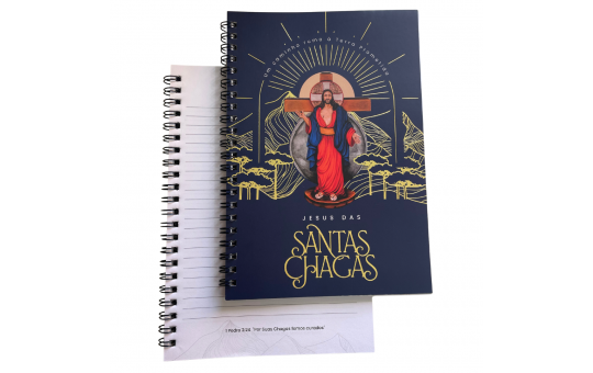 CADERNO JESUS DAS SANTAS CHAGAS - 14X20