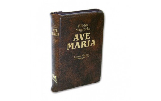 BIBLIA LETRA MAIOR - ZIPER - MARROM 