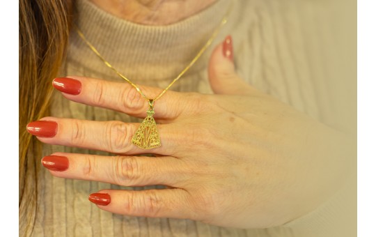 COLAR NOSSA SENHORA APARECIDA - 1 ANO DE GARANTIA SEMIJOIA