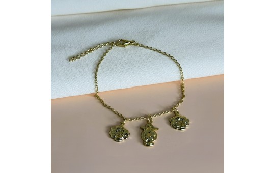 PULSEIRA FLORES -  JESUS DAS SANTAS CHAGAS - SEMIJOIA