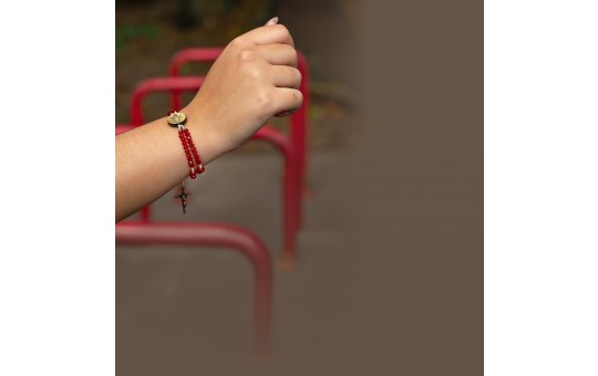 PULSEIRA TERÇO JESUS DAS SANTAS CHAGAS