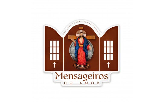 ADESIVO MENSAGEIROS DO AMOR 8 x 7 cm