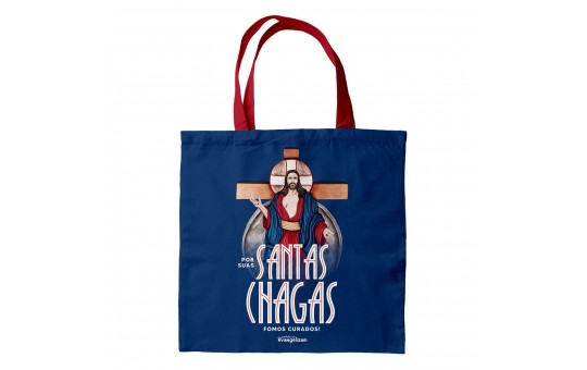 ECOBAG JESUS DAS SANTAS CHAGAS - AZUL 