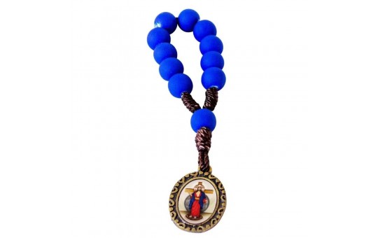  DEZENA DE DEDO JESUS DAS SANTAS CHAGAS AZUL EMBORRACHADA