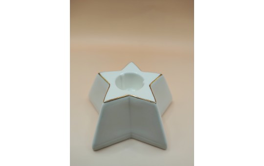 CASTIÇAL ESTRELA DE PORCELANA 