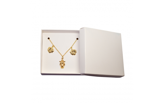 COLAR FLORES - JESUS DAS SANTAS CHAGAS - SEMIJOIA 