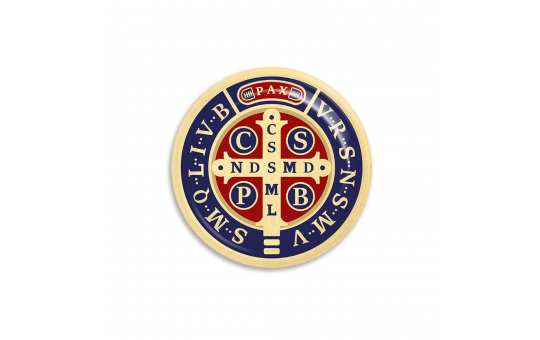 ADESIVO MEDALHA COLORIDA - SÃO BENTO 10 CM