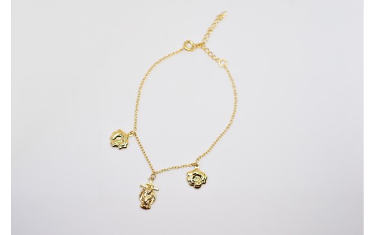 PULSEIRA FLORES -  JESUS DAS SANTAS CHAGAS - SEMIJOIA