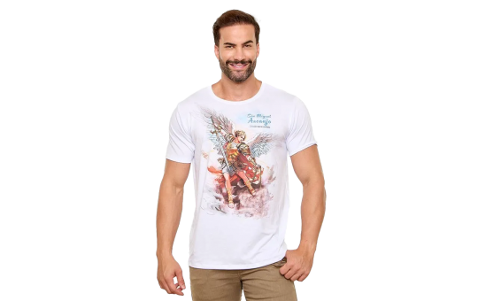 CAMISETA UNISSEX SÃO MIGUEL - BRANCA - P