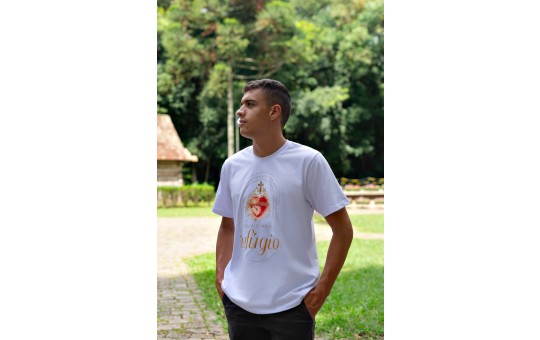 CAMISETA UNISSEX SAGRADO CORAÇÃO - BRANCA - P