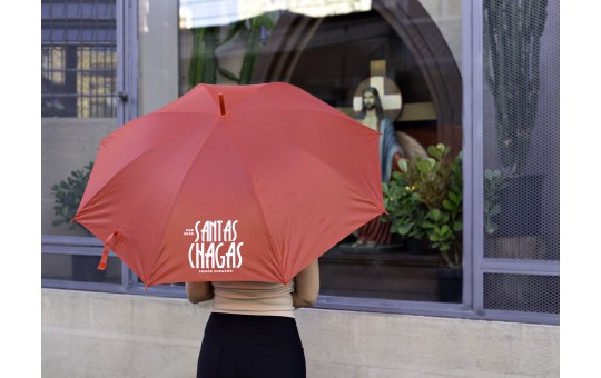 GUARDA-CHUVA - JESUS DAS SANTAS CHAGAS - VERMELHO