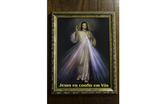 QUADRO DE PAREDE JESUS MISERICORDIOSO 22X27