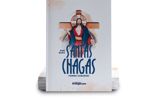 CADERNO JESUS DAS SANTAS CHAGAS  30,5 cm x 21 cm 