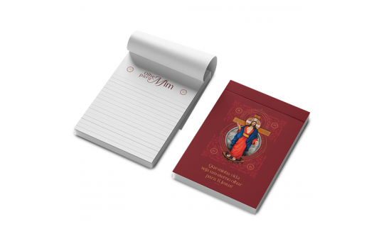 BLOCO DE ANOTAÇÕES - JESUS DAS SANTAS CHAGAS 10cm x 15 cm