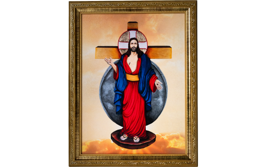 QUADRO JESUS DAS SANTA CHAGAS  35x45