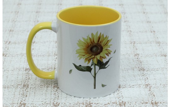 CANECA GIRASSOL - INTERIOR AMARELO