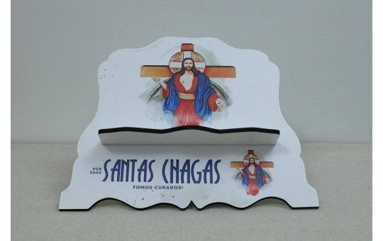 PORTA BÍBLIA JESUS DAS SANTAS CHAGAS 36 cm x 31 cm