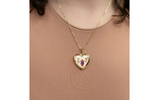 COLAR RELICÁRIO - JESUS DAS SANTAS CHAGAS - SEMIJOIA 