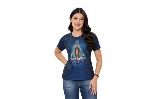 BABY LOOK AZUL - NOSSA SENHORA APARECIDA - P