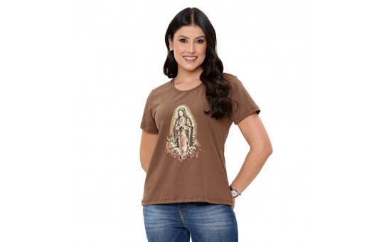 BABY LOOK MARROM - NOSSA SENHORA DE GUADALUPE - M
